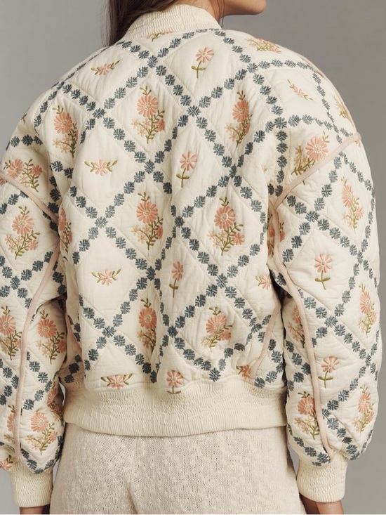 Blank NYC Quilted “Sought After” Embroidered Bomber Jacket - Picture 2 of 5
